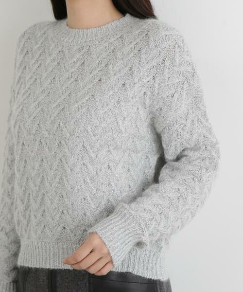 PINKY & DIANNE / ピンキーアンドダイアン ニット・セーター | ◆ラメケーブルニットプルオーバー | 詳細17