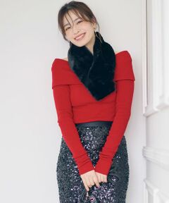 PINKY & DIANNE / ピンキーアンドダイアン ニット・セーター | ◆オフショルダー２ＷＡＹニットプルオーバー