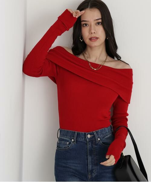 PINKY & DIANNE / ピンキーアンドダイアン ニット・セーター | ◆オフショルダー２ＷＡＹニットプルオーバー | 詳細4