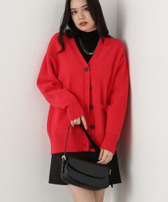 PINKY & DIANNE / ピンキーアンドダイアン カーディガン・ボレロ | ◆［WEB限定色 ピンク］フェザーヤーンオーバーカーディガン