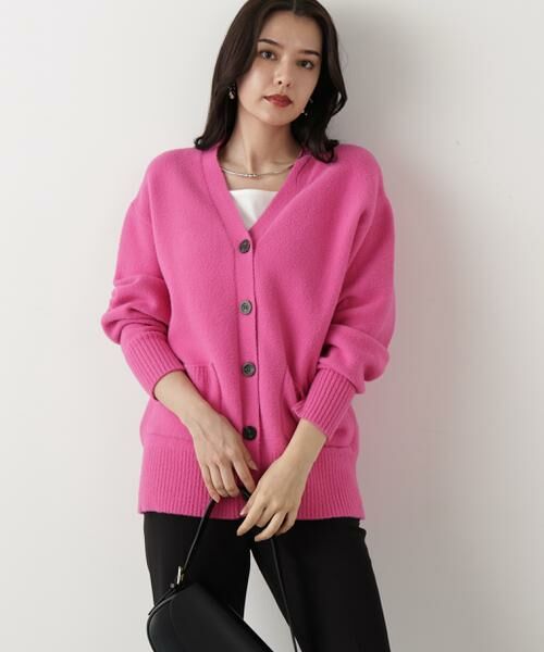 PINKY & DIANNE / ピンキーアンドダイアン カーディガン・ボレロ | ◆［WEB限定色 ピンク］フェザーヤーンオーバーカーディガン | 詳細2