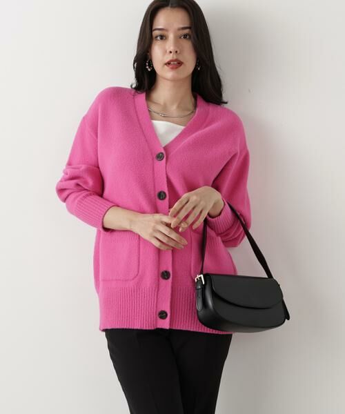PINKY & DIANNE / ピンキーアンドダイアン カーディガン・ボレロ | ◆［WEB限定色 ピンク］フェザーヤーンオーバーカーディガン | 詳細3