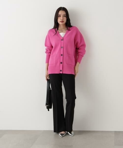 PINKY & DIANNE / ピンキーアンドダイアン カーディガン・ボレロ | ◆［WEB限定色 ピンク］フェザーヤーンオーバーカーディガン | 詳細5
