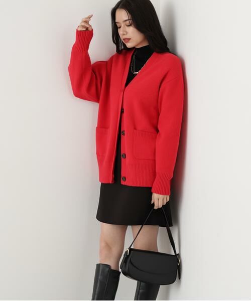 PINKY & DIANNE / ピンキーアンドダイアン カーディガン・ボレロ | ◆［WEB限定色 ピンク］フェザーヤーンオーバーカーディガン | 詳細8