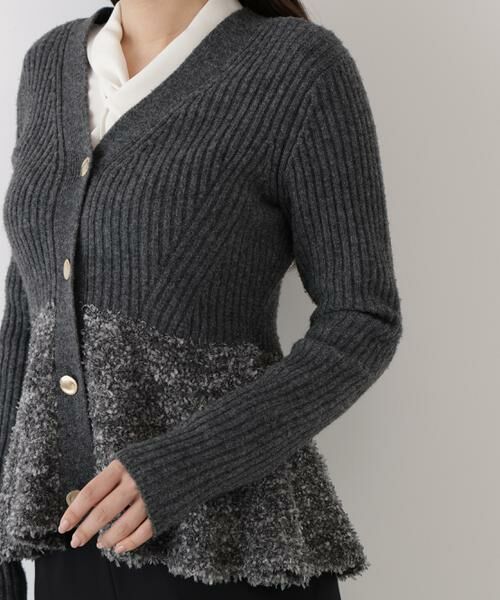 PINKY & DIANNE / ピンキーアンドダイアン カーディガン・ボレロ | ◆ツイードコンビペプラムカーディガン | 詳細10