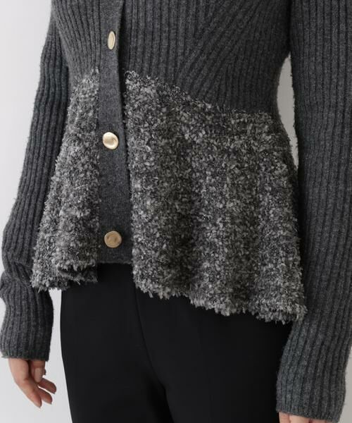 PINKY & DIANNE / ピンキーアンドダイアン カーディガン・ボレロ | ◆ツイードコンビペプラムカーディガン | 詳細11