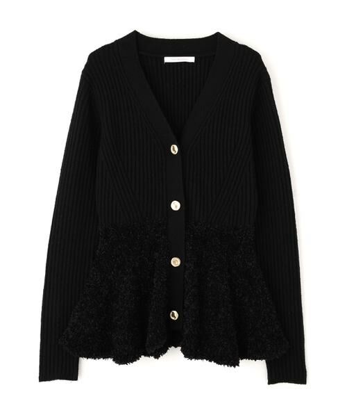 PINKY & DIANNE / ピンキーアンドダイアン カーディガン・ボレロ | ◆ツイードコンビペプラムカーディガン | 詳細14