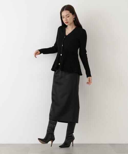 PINKY & DIANNE / ピンキーアンドダイアン カーディガン・ボレロ | ◆ツイードコンビペプラムカーディガン | 詳細18
