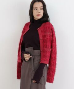 PINKY & DIANNE / ピンキーアンドダイアン カーディガン・ボレロ | ◆フェザーヤーンツイードニットジャケット