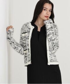 PINKY & DIANNE / ピンキーアンドダイアン カーディガン・ボレロ | ◆フェザーヤーンツイードニットジャケット