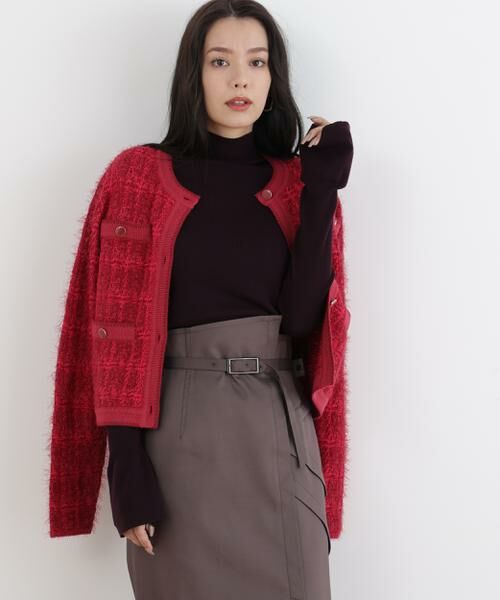 PINKY & DIANNE / ピンキーアンドダイアン カーディガン・ボレロ | ◆フェザーヤーンツイードニットジャケット | 詳細2