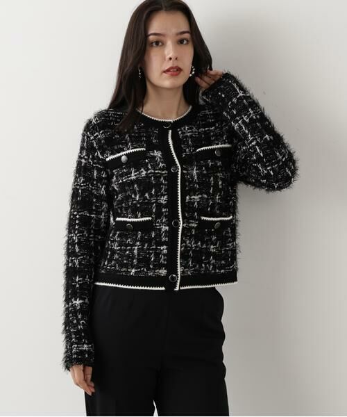 PINKY & DIANNE / ピンキーアンドダイアン カーディガン・ボレロ | ◆フェザーヤーンツイードニットジャケット | 詳細15