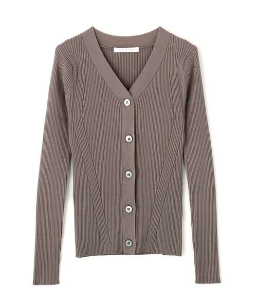 PINKY & DIANNE / ピンキーアンドダイアン カーディガン・ボレロ | ◆リブニットVネックカーディガン | 詳細1