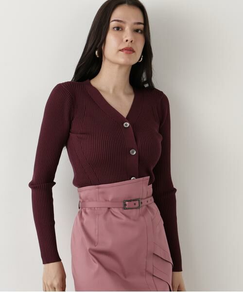 PINKY & DIANNE / ピンキーアンドダイアン カーディガン・ボレロ | ◆リブニットVネックカーディガン | 詳細20