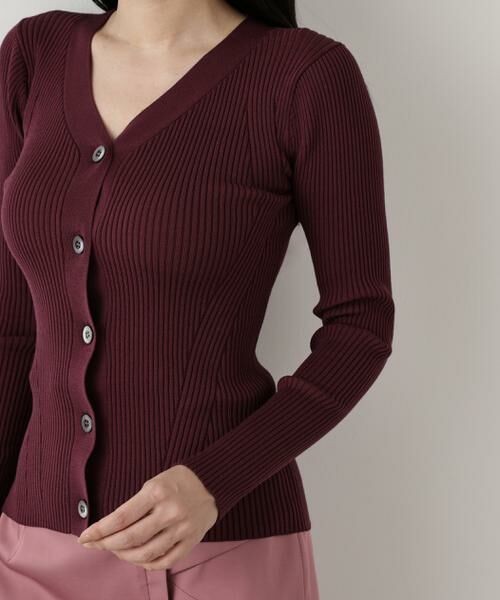 PINKY & DIANNE / ピンキーアンドダイアン カーディガン・ボレロ | ◆リブニットVネックカーディガン | 詳細26