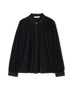 PINKY & DIANNE / ピンキーアンドダイアン シャツ・ブラウス | ◆ベルベットコンビギャザーブラウス