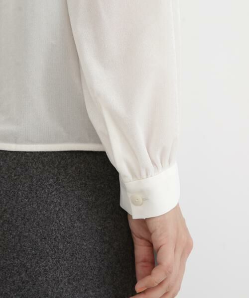 PINKY & DIANNE / ピンキーアンドダイアン シャツ・ブラウス | ◆ベルベットコンビギャザーブラウス | 詳細10