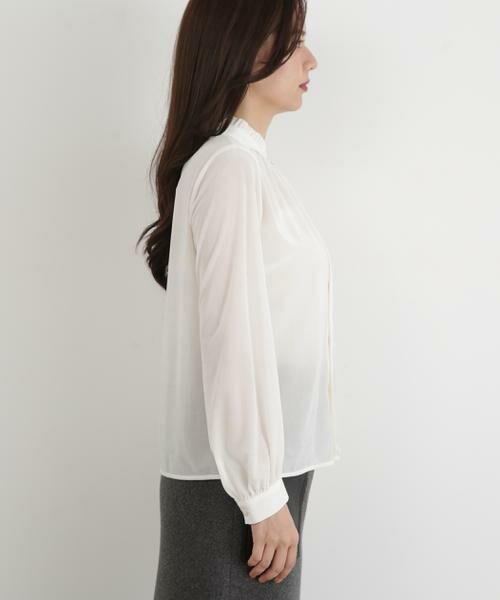 PINKY & DIANNE / ピンキーアンドダイアン シャツ・ブラウス | ◆ベルベットコンビギャザーブラウス | 詳細6