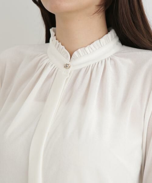 PINKY & DIANNE / ピンキーアンドダイアン シャツ・ブラウス | ◆ベルベットコンビギャザーブラウス | 詳細8