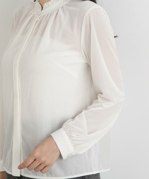 PINKY & DIANNE / ピンキーアンドダイアン シャツ・ブラウス | ◆ベルベットコンビギャザーブラウス | 詳細9