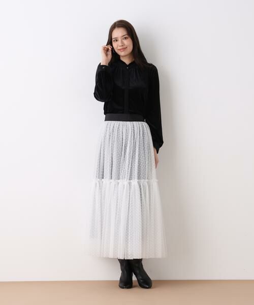 PINKY & DIANNE / ピンキーアンドダイアン シャツ・ブラウス | ◆ベルベットコンビギャザーブラウス | 詳細16