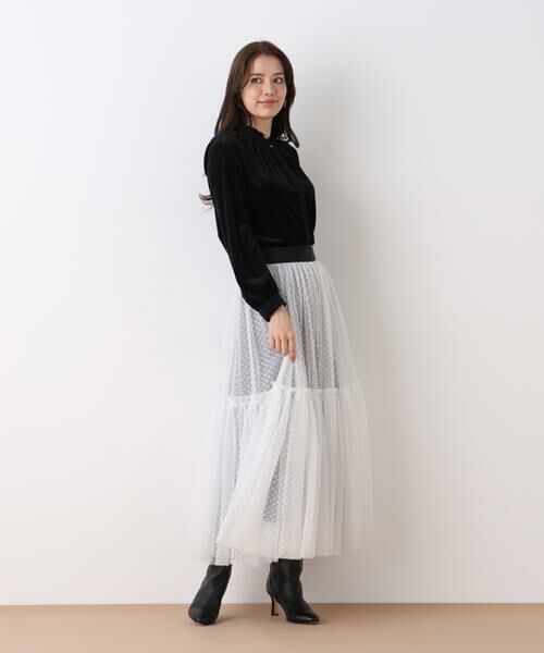 PINKY & DIANNE / ピンキーアンドダイアン シャツ・ブラウス | ◆ベルベットコンビギャザーブラウス | 詳細17