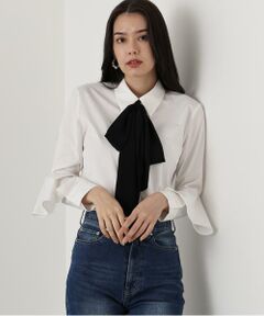 PINKY & DIANNE / ピンキーアンドダイアン シャツ・ブラウス | ◆ラッフルスリーブリボンブラウス