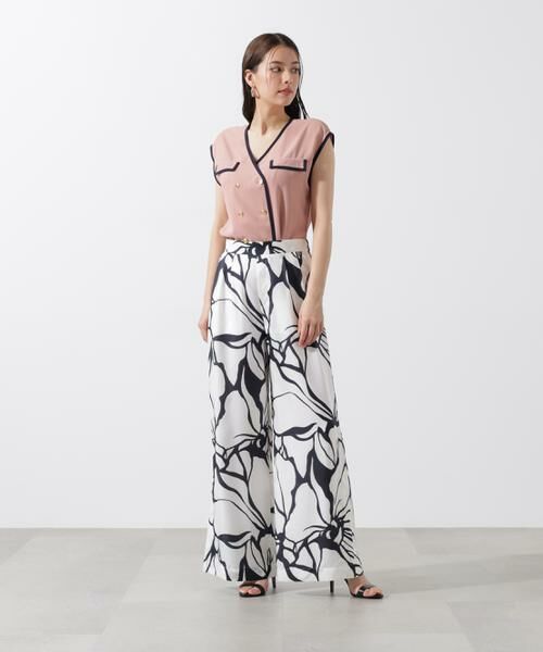 PINKY & DIANNE / ピンキーアンドダイアン パンツ | アートフラワープリントパンツ | 詳細3