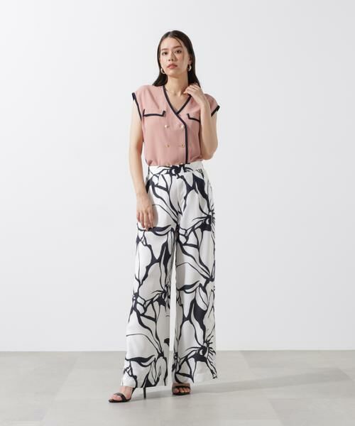 PINKY & DIANNE / ピンキーアンドダイアン パンツ | アートフラワープリントパンツ | 詳細4