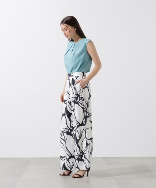 PINKY & DIANNE / ピンキーアンドダイアン パンツ | アートフラワープリントパンツ | 詳細5