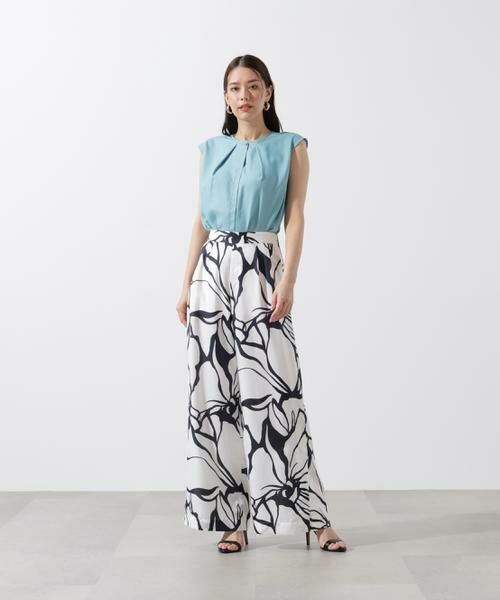 PINKY & DIANNE / ピンキーアンドダイアン パンツ | アートフラワープリントパンツ | 詳細6