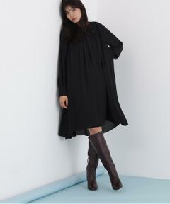 PINKY & DIANNE / ピンキーアンドダイアン ミニ丈・ひざ丈ワンピース | ◆タックフレアジョーゼットワンピース