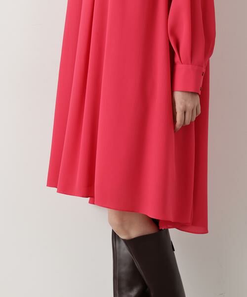 PINKY & DIANNE / ピンキーアンドダイアン ミニ丈・ひざ丈ワンピース | ◆タックフレアジョーゼットワンピース | 詳細10