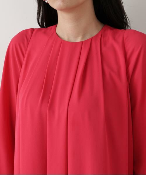 PINKY & DIANNE / ピンキーアンドダイアン ミニ丈・ひざ丈ワンピース | ◆タックフレアジョーゼットワンピース | 詳細8