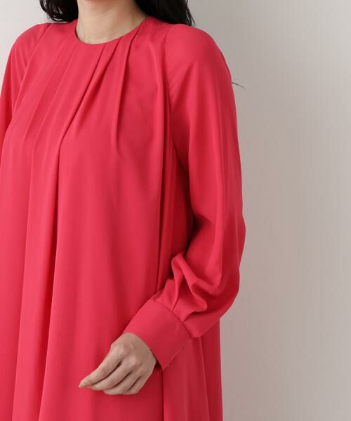 PINKY & DIANNE / ピンキーアンドダイアン ミニ丈・ひざ丈ワンピース | ◆タックフレアジョーゼットワンピース | 詳細9