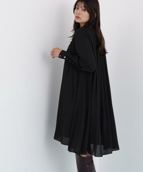 PINKY & DIANNE / ピンキーアンドダイアン ミニ丈・ひざ丈ワンピース | ◆タックフレアジョーゼットワンピース | 詳細16