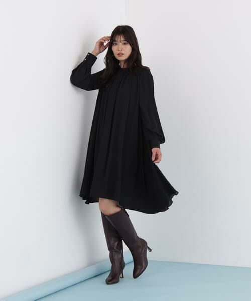 PINKY & DIANNE / ピンキーアンドダイアン ミニ丈・ひざ丈ワンピース | ◆タックフレアジョーゼットワンピース | 詳細17