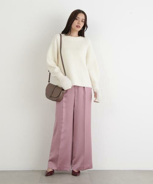 PINKY & DIANNE / ピンキーアンドダイアン ニット・セーター | ◆ファーグローブ付き畦ニットプルオーバー | 詳細14