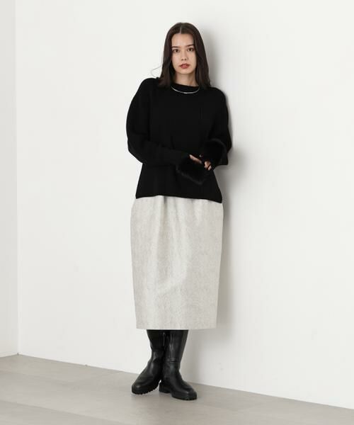 PINKY & DIANNE / ピンキーアンドダイアン ニット・セーター | ◆ファーグローブ付き畦ニットプルオーバー | 詳細25