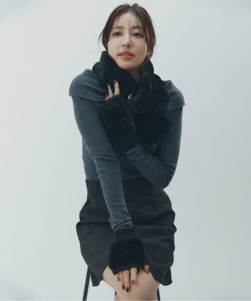 PINKY & DIANNE / ピンキーアンドダイアン マフラー・ショール・スヌード・ストール | ファーストール＆グローブ | 詳細9