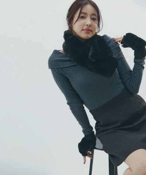 PINKY & DIANNE / ピンキーアンドダイアン マフラー・ショール・スヌード・ストール | ファーストール＆グローブ | 詳細10