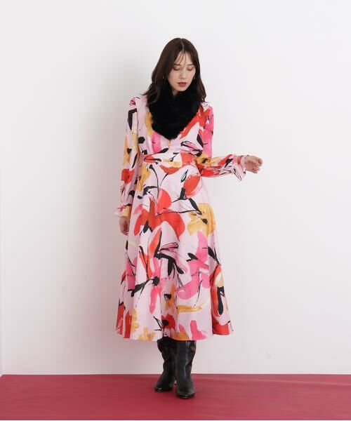 PINKY & DIANNE / ピンキーアンドダイアン シャツ・ブラウス | ◆フラワープリントギャザーブラウス | 詳細4