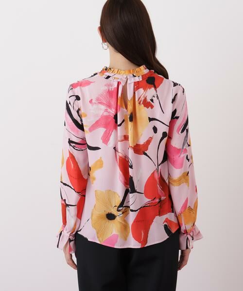 PINKY & DIANNE / ピンキーアンドダイアン シャツ・ブラウス | ◆フラワープリントギャザーブラウス | 詳細8