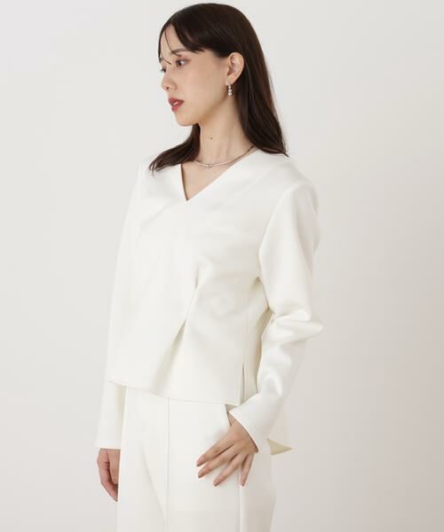 PINKY & DIANNE / ピンキーアンドダイアン シャツ・ブラウス | ◆タックフレアダンボールブラウス | 詳細3