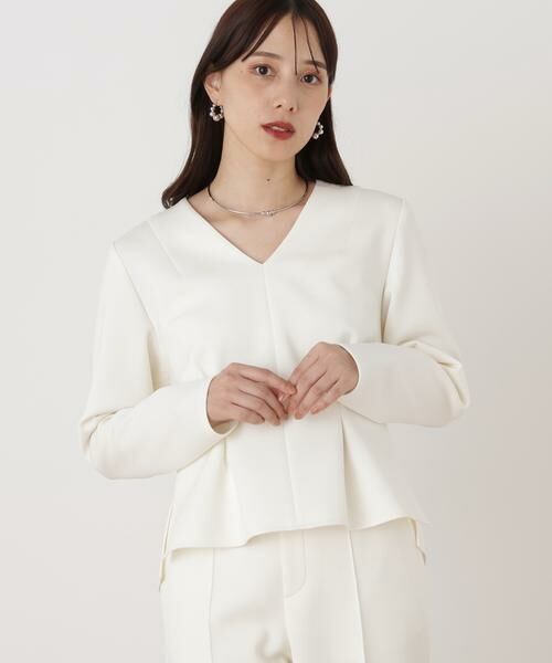 PINKY & DIANNE / ピンキーアンドダイアン シャツ・ブラウス | ◆タックフレアダンボールブラウス(エクリュ1)