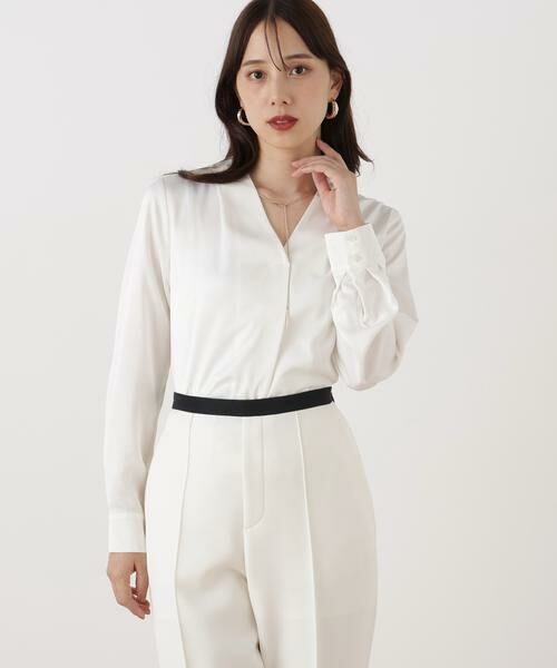 PINKY & DIANNE / ピンキーアンドダイアン シャツ・ブラウス | ◆チェーンネックレス付ブラウス | 詳細2