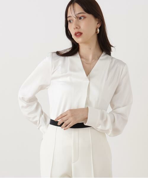 PINKY & DIANNE / ピンキーアンドダイアン シャツ・ブラウス | ◆チェーンネックレス付ブラウス | 詳細3