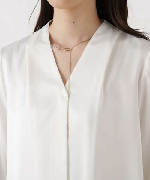 PINKY & DIANNE / ピンキーアンドダイアン シャツ・ブラウス | ◆チェーンネックレス付ブラウス | 詳細9