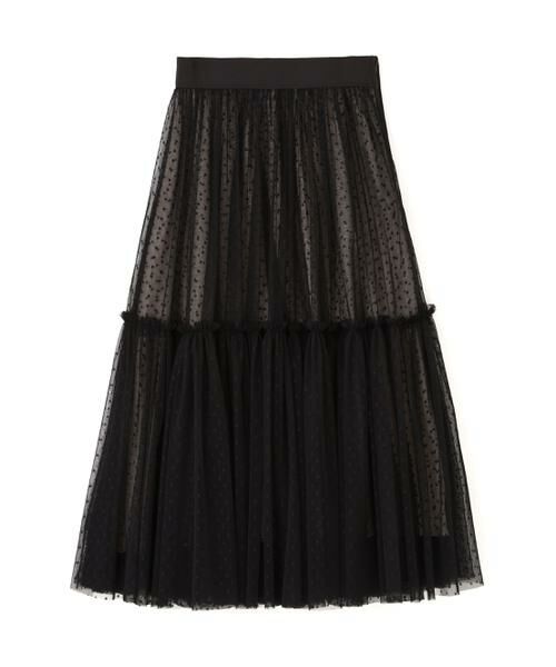 PINKY & DIANNE / ピンキーアンドダイアン スカート | ◆ドットチュールギャザーティアードスカート | 詳細1