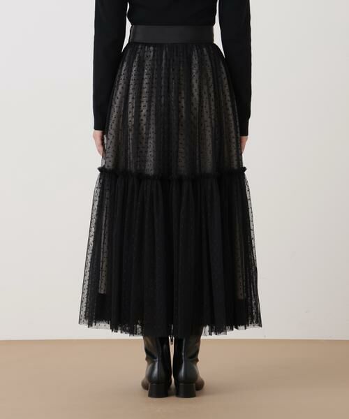 PINKY & DIANNE / ピンキーアンドダイアン スカート | ◆ドットチュールギャザーティアードスカート | 詳細7